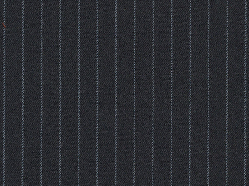 Navy with Sky narrow chalk stripe