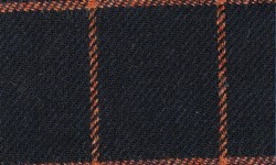Black Tweed with a Orange Windowpane Overcheck (Jacket Only)