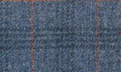 Steel Blue Tweed with Fancy Navy / Orange Checks (Jacket Only)