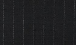 Black with Ivory Chalk Stripe