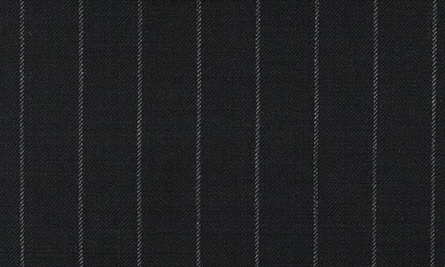 Black with Ivory Chalk Stripe