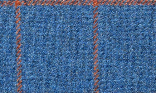 Blue Tweed with a Orange Windowpane Overcheck (Jacket Only)