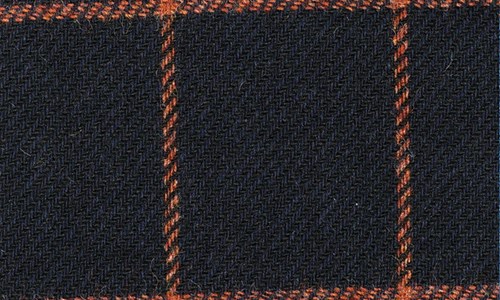 Black Tweed with a Orange Windowpane Overcheck (Jacket Only)