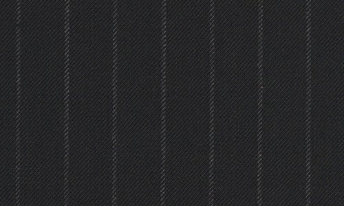 Black 1.5cm Chalk Stripe