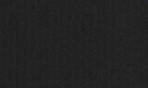 Black Narrow Herringbone (Plain Edge)